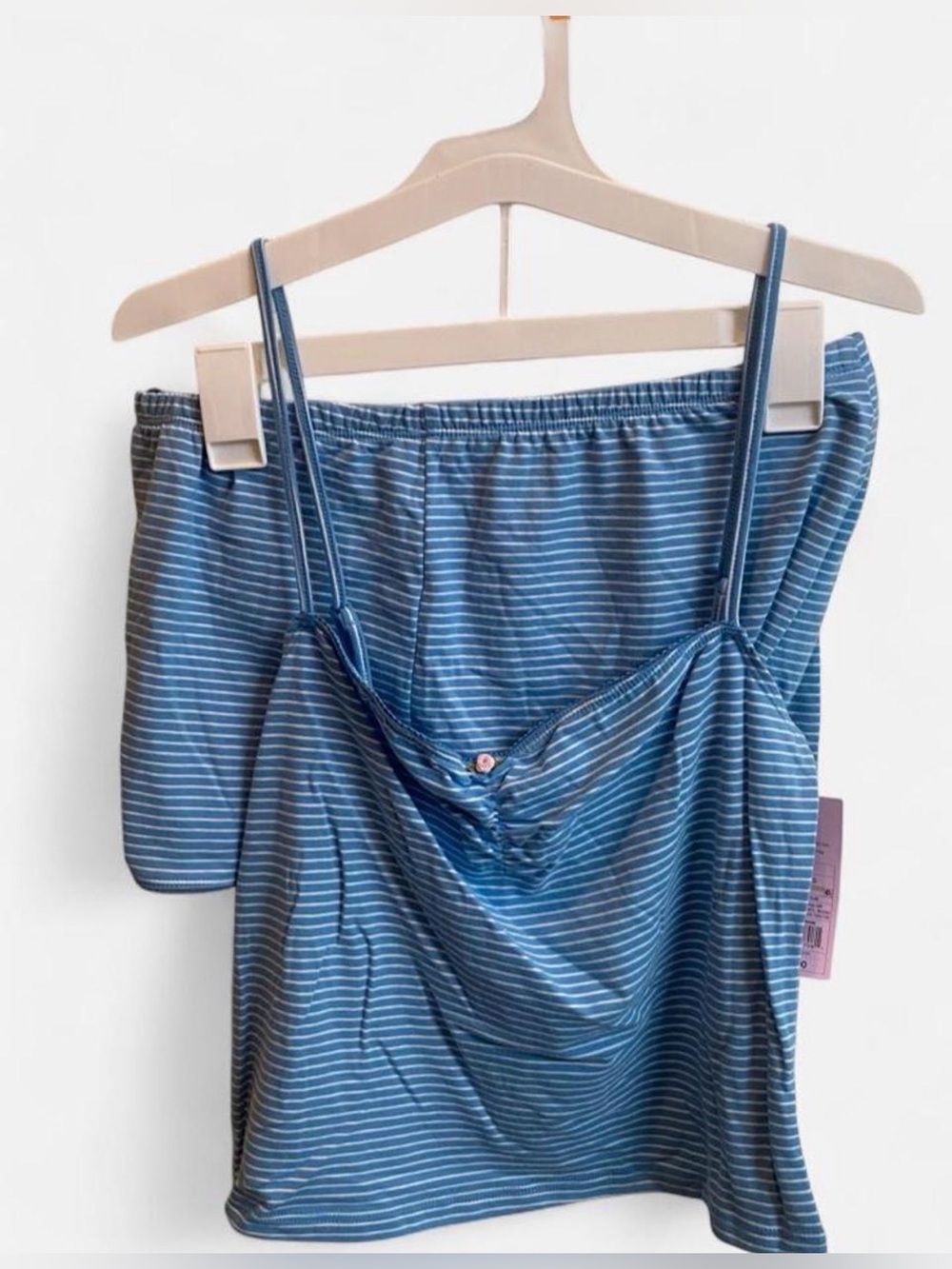 Light Blue Striped Cami & Short Sleep Set - Picture 5 of 5